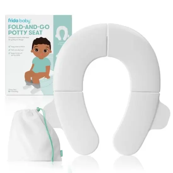 Frida Baby Fold n Go Potty Toilet Training Seat - White image {7}