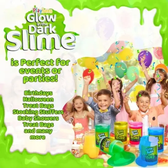 Playbees Glow in The Dark Slime - 6pk image {5}