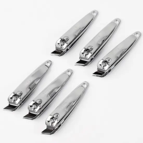 Unique Bargains Household Metal Slanted Tip Manicure Tool Pedicure Nail Clipper Cutter 6 Pcs image {6}