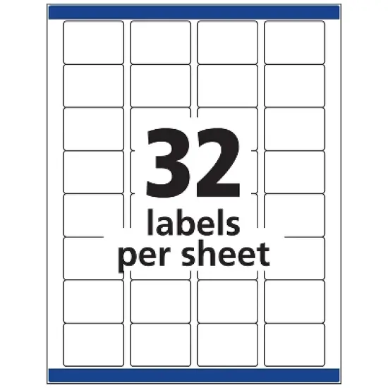 Avery Permanent ID Labels Inkjet/Laser 1 1/4 x 1 3/4 White 480/Pack 6570 image {4}