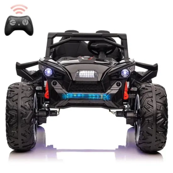 2 Seaters 24V Ride on UTV with Remote Control,10AH Battery, 400W Powerful Motors with 17" EVA Wheels image {6}