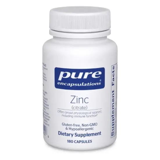 Pure Encapsulations Zinc (Citrate) - for Immune System, Tissue Development & Metabolism* - Highly Absorbable Zinc - Vegan & Non-GMO image {8}
