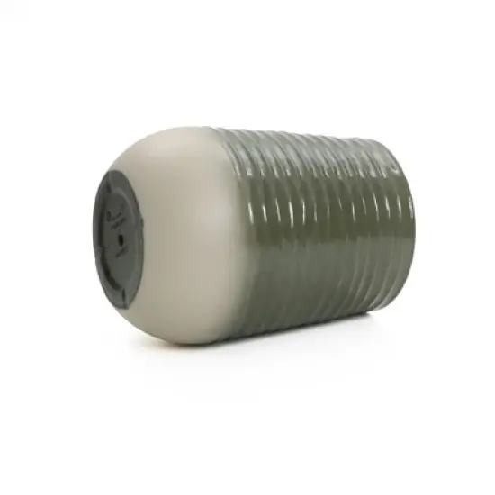 LuxenHome Decorative Resin Planter &ndash; Emerald Ribbed Top and Ivory Base with Drainage Hole image {5}