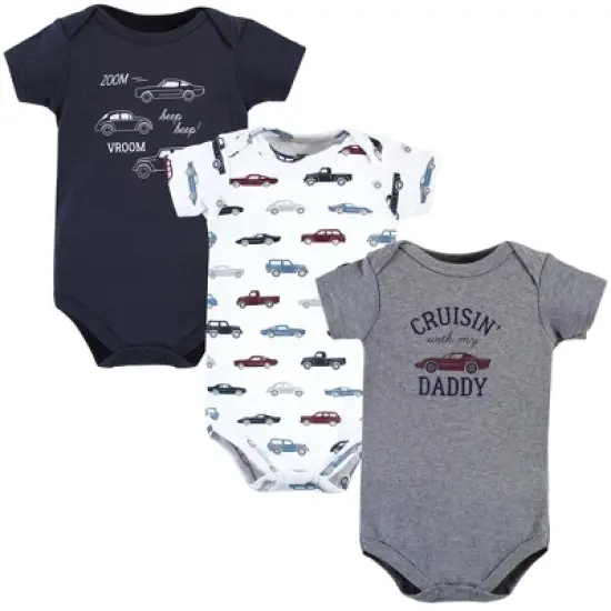 Hudson Baby Infant Boy Cotton Bodysuits, Cars image {5}