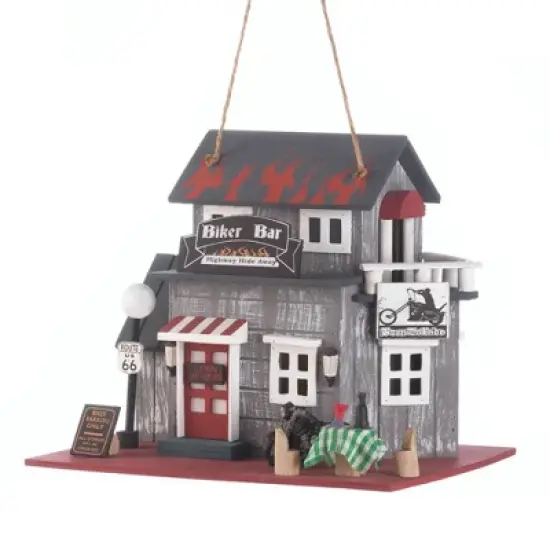 Zingz Home Route 66 Biker Bar Birdhouse 10.25x7.5x9" image {7}