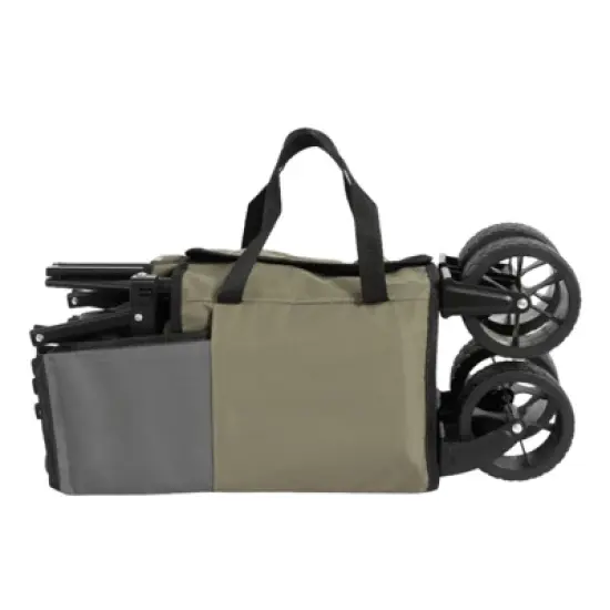 FATMOON Folding Wagon Cart with All Terrain Wheels & Adjustable Handle,360&deg; Smooth Mobility,Foldable Design for Camping,Shopping,Sports,Outdoor image {7}