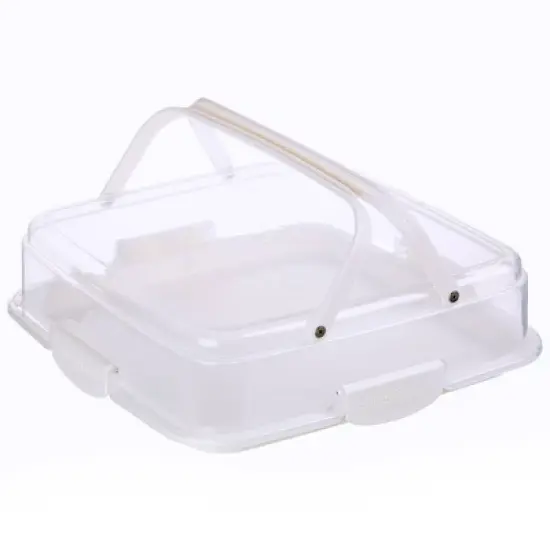 SnapLock Pie and Entertainment Carrier: Dessert & Pie Storage, Multiple Pie Saver, Dishwasher-Safe, Clear/White image {7}