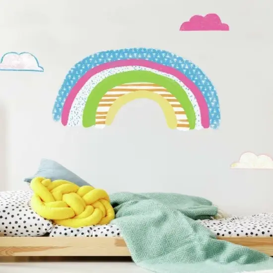 RoomMates Pattern Rainbow Peel and Stick Giant Wall Decal image {1}