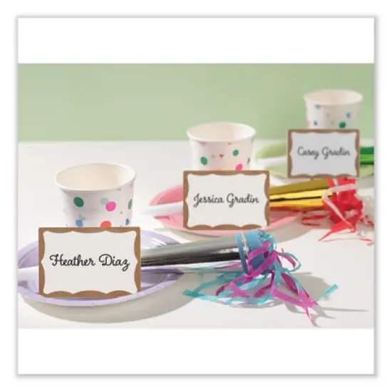 Avery Printable Adhesive Name Badges, 3.38 x 2.33, Gold Border, 100/Pack image {4}