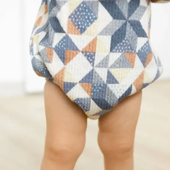  Grayson Collective Baby Patchwork Wrap Bodysuit - Cream/Violet image {5}