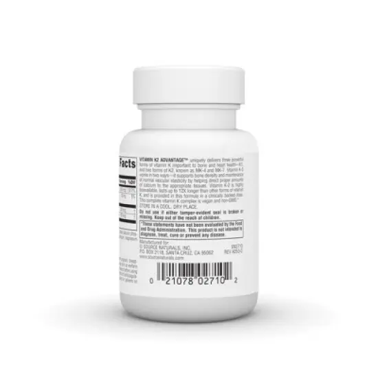 Vitamin K2 Advantage by Source Naturals, Inc.  -  60 Tablet image {2}