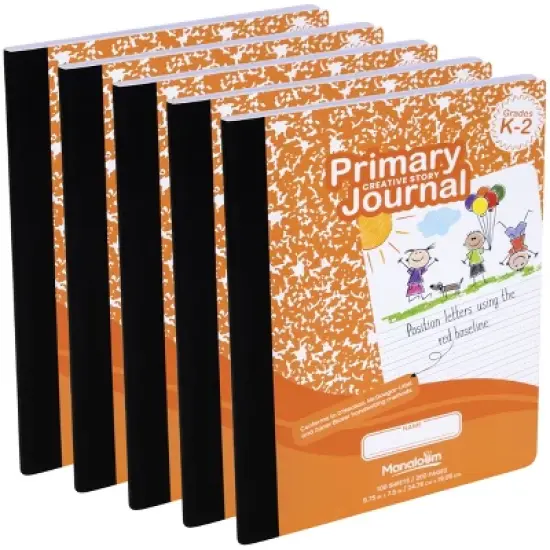 Manaloom Primary Journal Notebook Grades K-2 &ndash; 5 Pack &ndash; 100 Sheets, 9.75" x 7.5" &ndash; Primary Ruled with Drawing Space image {7}