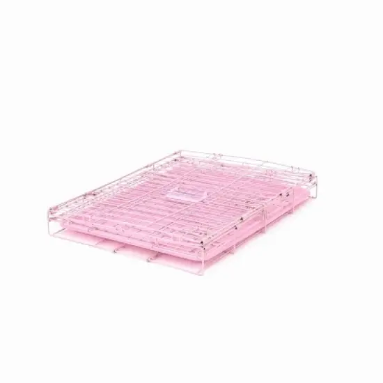 Carlson Single Door Wire Dog Crate - Pink S image {6}