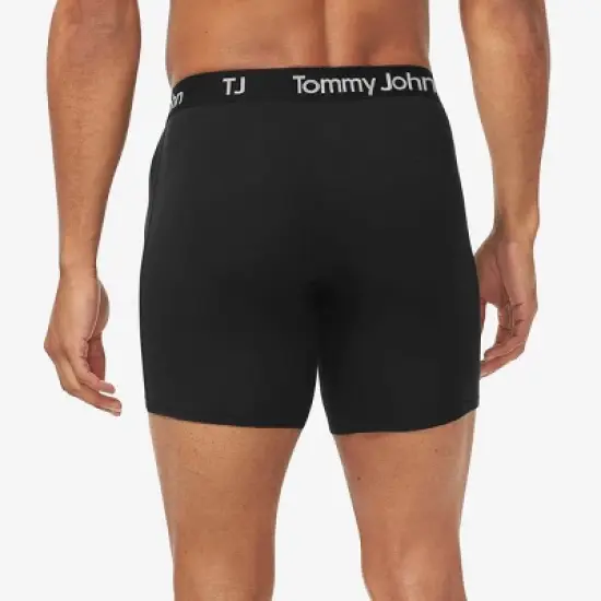 TJ | Tommy John&trade; Men's 6" Boxer Briefs 2pk - Black/Green image {2}