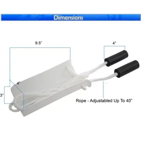 5 Star Super Deals Sock Slider Aid Shoe Horn with Foam Handles and Adjustable 40" Cords - Easy On and Off Stocking Slider Assist Tool image {3}