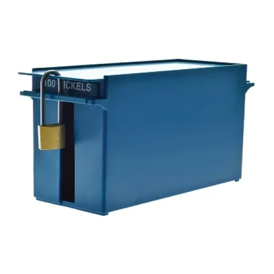 Nadex Coins&trade; Large Capacity Rolled Nickels Coin Storage Box in Blue image {5}