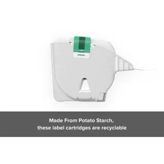 Zebra ZSB Series Address Labels - Potato Starch-Based, Recyclable Label Cartridge - Versatile, Cloud-Based Adhesive Labels for Printer - 2.25x0.75" image {1}