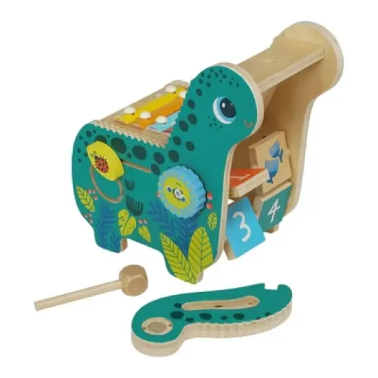 Manhattan Toy Wooden Dinosaur Toddler and Preschool Musical Instrument and Activity Toy with Xylophone, Sawtooth Ridges and Solo Mallet image {9}