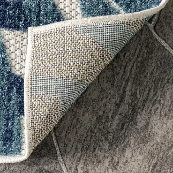 nuLOOM Flor Multi Tropical Leaves Indoor/Outdoor Patio Area Rug image {6}