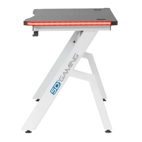 Icon PC Gaming Desk with Built-in Charging Station and LED Lights Black - SD Gaming image {5}