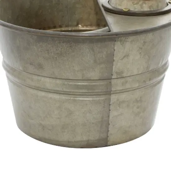 18" x 15" Farmhouse Metal Fountain Gray - Olivia & May image {3}