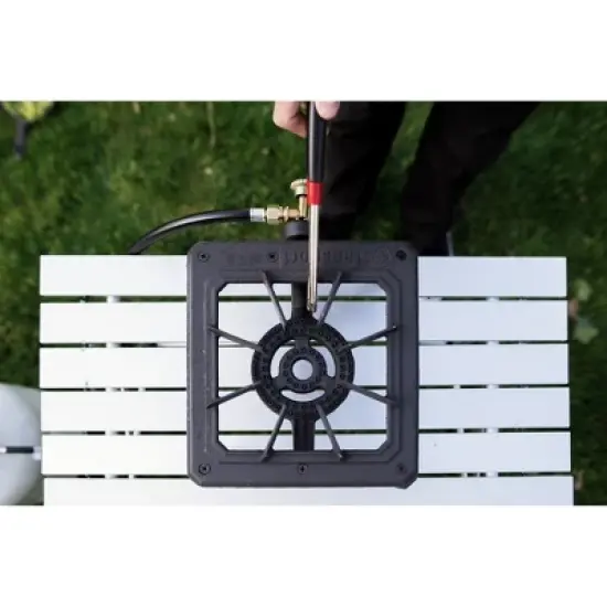 Stansport Single Burner Cast Iron Stove with Regulator Hose image {5}