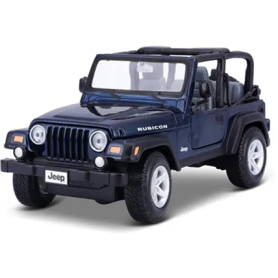 Jeep Wrangler Rubicon Dark Blue 1/27 Diecast Model Car by Maisto image {1}