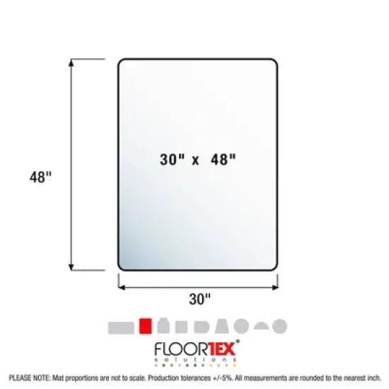 30"x48" Rectangular Advantage Mat for Hard Floor - Cleartex image {5}