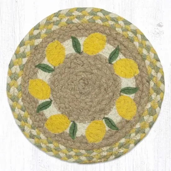 Earth Rugs Suzanne Pienta Eco-Friendly Lemon Jute Trivet for Kitchen Decor image {3}