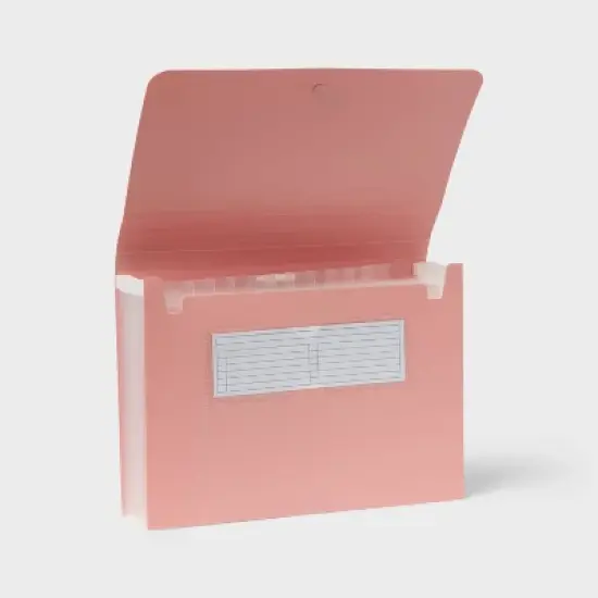 13 Pocket Expanding File Folder Letter Size Pink - up&up&trade; image {2}