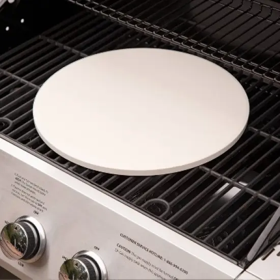 Cuisinart 3pc Stainless Steel Heat-Resistant Deluxe Grill Pizza Stone Set image {5}