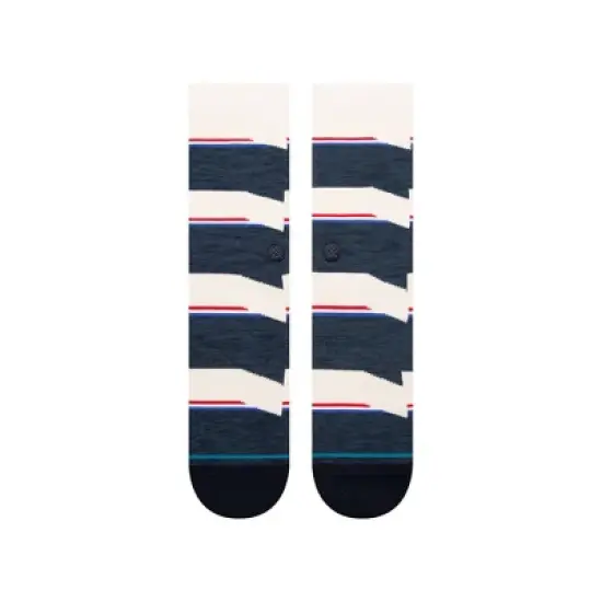 STANCE x WADE Men's Striped Blanket Crew Socks 2pk - Red/Blue L image {5}