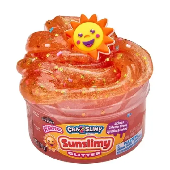Cra-Z-Slimy Slime Dome Orange Sunslimy: Creativity Focus, 6 oz Educational Putties, Set of 4 image {1}
