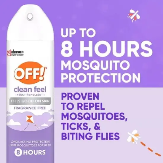 OFF! Clean Feel Mosquito Repellent Bug Spray 20% Picaridin - Two Units 5oz each​ image {1}