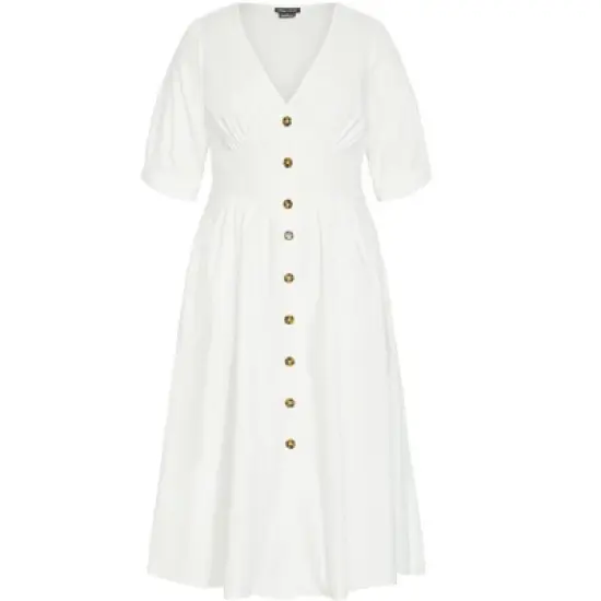 Women's Plus Size Sunset Stroll Dress - ivory | CITY CHIC image {2}
