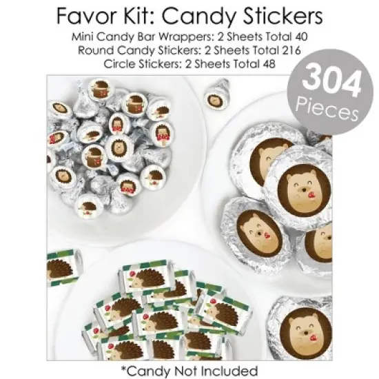 Big Dot of Happiness Forest Hedgehogs - Woodland Birthday Party or Baby Shower Supplies - Banner Decoration Kit - Fundle Bundle image {6}