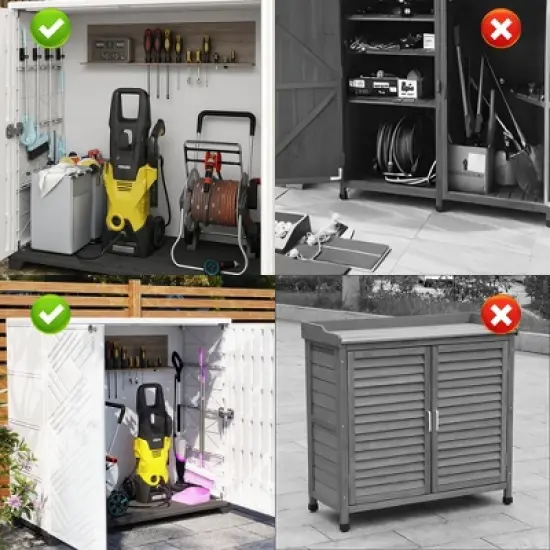 Yardgrace Weather Resistant 75Gal Storage Cabinet with Adjustable Shelves image {2}