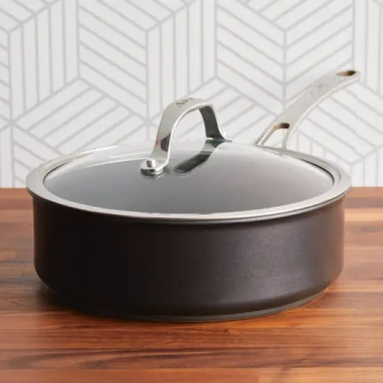 Anolon X Hybrid 3.5qt Nonstick Induction Saute Pan with Lid Super Dark Gray image {10}