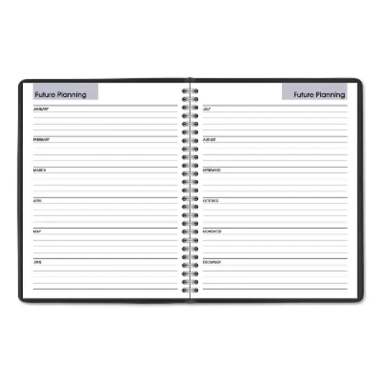 DayMinder Monthly Planner with Notes Column, Ruled Blocks, 8.75 x 7, Black Cover, 12-Month (Jan to Dec): 2026 image {3}