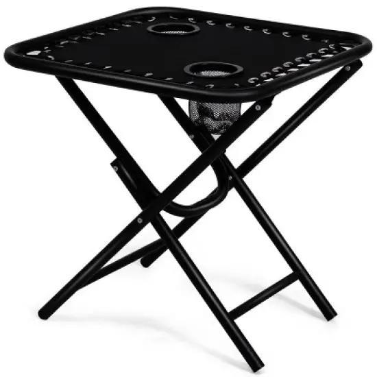 Costway 3PCS Zero Gravity Reclining Lounge Chairs Table Pillows Folding Portable Black image {8}