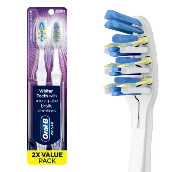 Oral-B Pulsar Whitening Battery Soft Toothbrush - 2pk image {10}