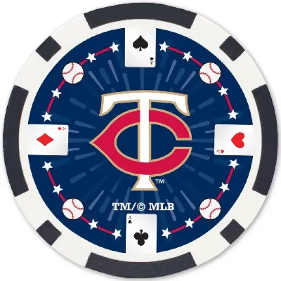 MasterPieces Casino Style 100 Piece Poker Chip Set - MLB Minnesota Twins image {3}