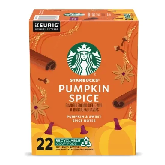 Starbucks Pumpkin Spice Flavored Light Roast Keurig K-Cup Coffee Pods - 22ct image {9}