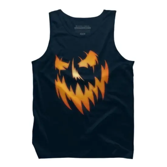 Men's Design By Humans Spooky Jack O' Lantern Halloween Tee Shirt By SJCcreatives Tank Top image {5}