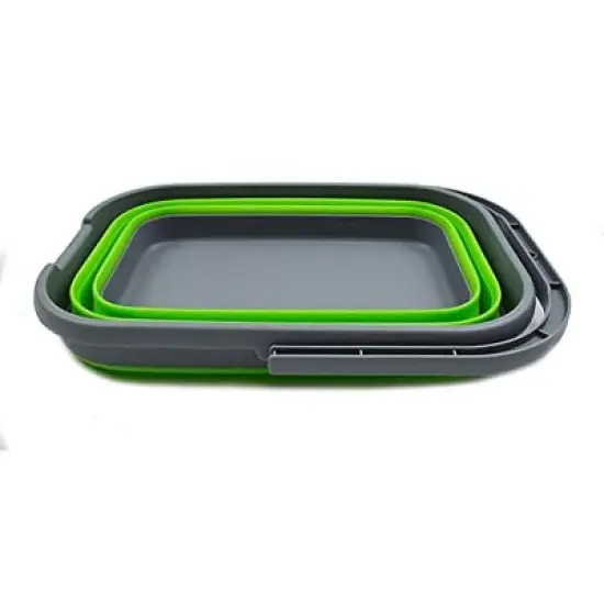SAMMART 12L (3.1 Gallon) Collapsible Rectangular Handy Basket/Bucket image {9}