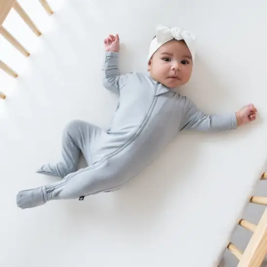 Kyte Baby Zippered Footie in Fog image {3}
