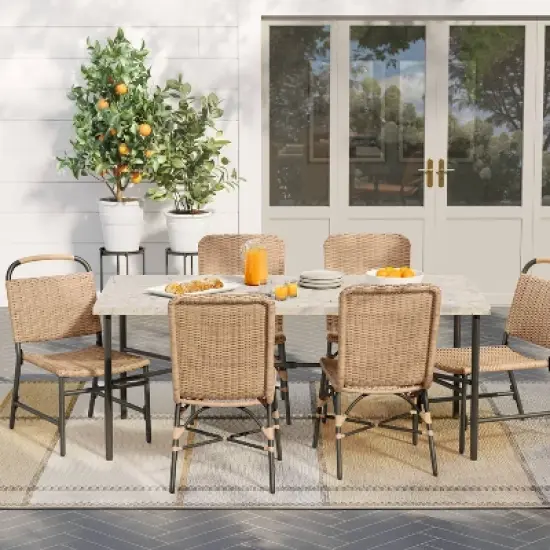 Northmont 6 Person Rectangle Patio Dining Table, Outdoor Furniture - Threshold&trade; designed with Studio McGee image {1}