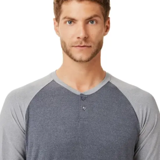 ASICS Men's Perf Long Sleeve Henley Training Apparel 2031B179 image {2}