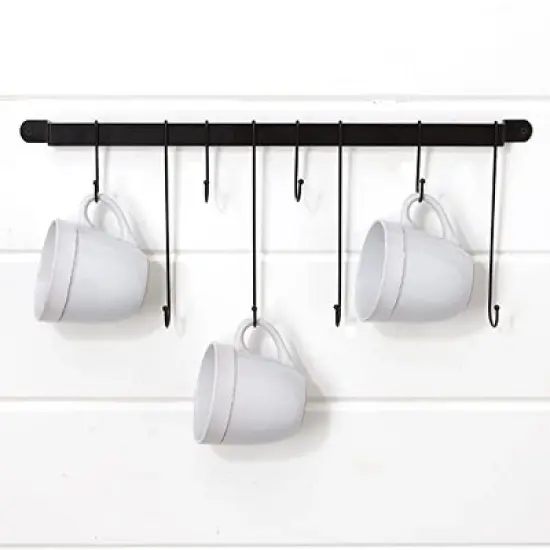 The Lakeside Collection Wall-Mounted Coffee Mug Rack image {4}