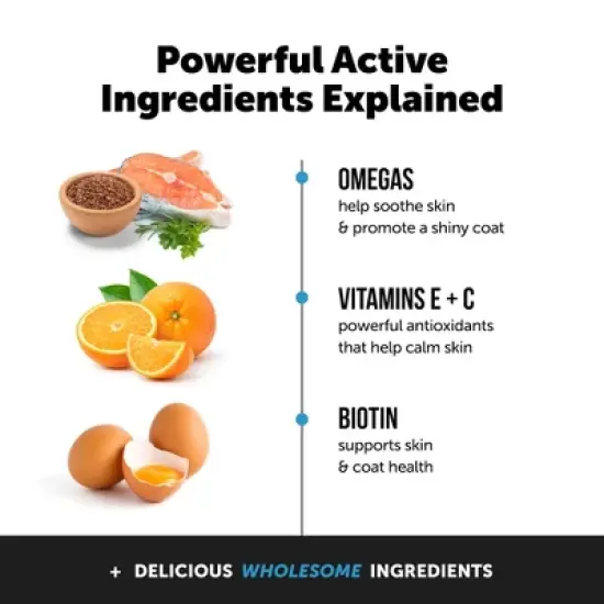 Skin & Coat Dual Texture Chews for Cats - Chicken Flavor, 3.7 oz image {2}